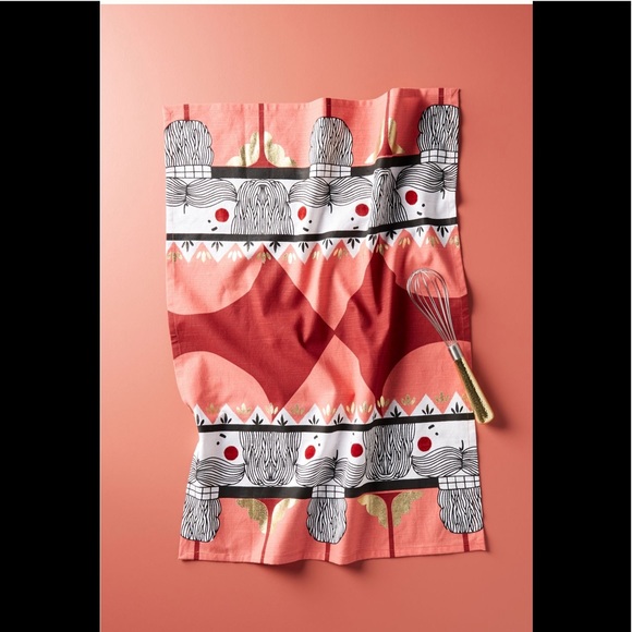 Anthropologie Kitchen Anthropologie Krafty K Design Friendly Face Dish Towel Nutcracker Tea